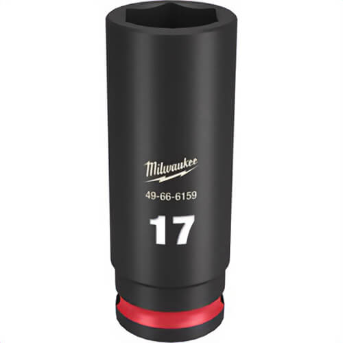 Milwaukee® 49-66-6159 ShockWave™ Impact Duty™ Socket, 3/8 in Hex Drive, 17 mm Deep Socket, 6 Points