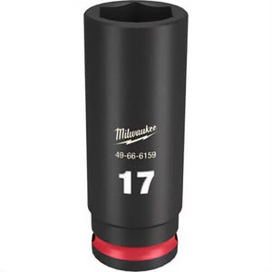 Milwaukee® 49-66-6159 ShockWave™ Impact Duty™ Socket, 3/8 in Hex Drive, 17 mm Deep Socket, 6 Points