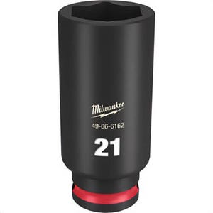 Milwaukee® 49-66-6162 ShockWave™ Impact Duty™ Socket, 3/8 in Hex Drive, 21 mm Deep Socket, 6 Points