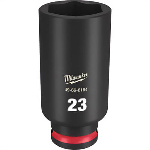 Milwaukee® 49-66-6164 ShockWave™ Impact Duty™ Socket, 3/8 in Hex Drive, 23 mm Deep Socket, 6 Points