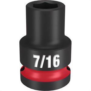 Milwaukee® 49-66-6201 ShockWave™ Impact Duty™ Socket, 1/2 in Hex Drive, 7/16 in Standard Socket, 6 Points