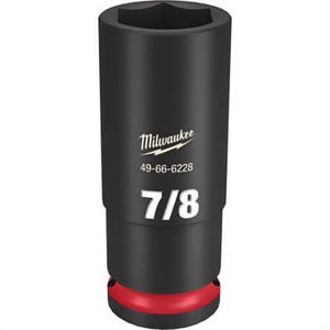 Milwaukee® 49-66-6228 ShockWave™ Impact Duty™ Socket, 1/2 in Hex Drive, 7/8 in Deep Socket, 6 Points