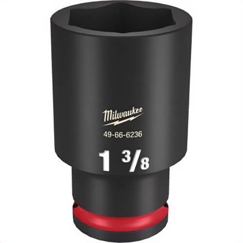 Milwaukee® 49-66-6236 ShockWave™ Impact Duty™ Socket, 1/2 in Hex Drive, 1-3/8 in Deep Socket, 6 Points