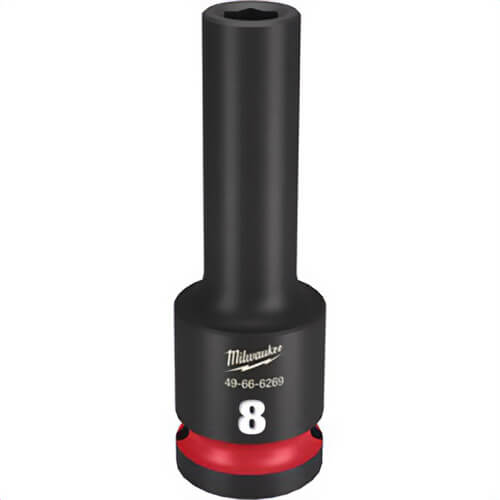 Milwaukee® 49-66-6269 ShockWave™ Impact Duty™ Socket, 1/2 in Hex Drive, 8 mm Deep Socket, 6 Points