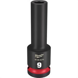 Milwaukee® 49-66-6270 ShockWave™ Impact Duty™ Socket, 1/2 in Hex Drive, 9 mm Deep Socket, 6 Points