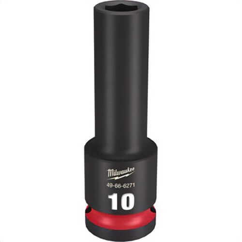 Milwaukee® 49-66-6271 ShockWave™ Impact Duty™ Socket, 1/2 in Hex Drive, 10 mm Deep Socket, 6 Points