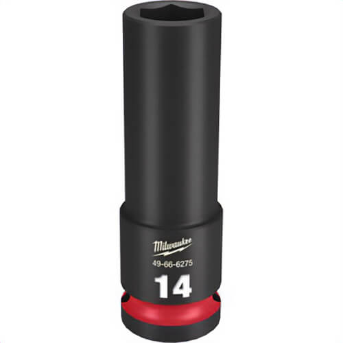 Milwaukee® 49-66-6275 ShockWave™ Impact Duty™ Socket, 1/2 in Hex Drive, 14 mm Deep Socket, 6 Points