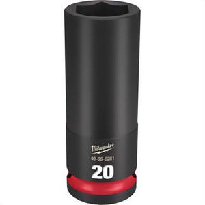 Milwaukee® 49-66-6281 ShockWave™ Impact Duty™ Socket, 1/2 in Hex Drive, 20 mm Deep Socket, 6 Points