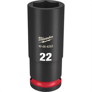 Milwaukee® 49-66-6283 ShockWave™ Impact Duty™ Socket, 1/2 in Hex Drive, 22 mm Deep Socket, 6 Points