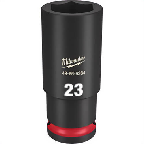 Milwaukee® 49-66-6284 ShockWave™ Impact Duty™ Socket, 1/2 in Hex Drive, 23 mm Deep Socket, 6 Points