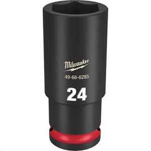 Milwaukee® 49-66-6285 ShockWave™ Impact Duty™ Socket, 1/2 in Hex Drive, 24 mm Deep Socket, 6 Points
