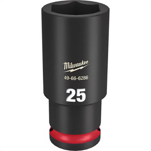 Milwaukee® 49-66-6286 ShockWave™ Impact Duty™ Socket, 1/2 in Hex Drive, 25 mm Deep Socket, 6 Points