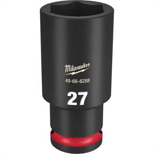 Milwaukee® 49-66-6288 ShockWave™ Impact Duty™ Socket, 1/2 in Hex Drive, 27 mm Deep Socket, 6 Points