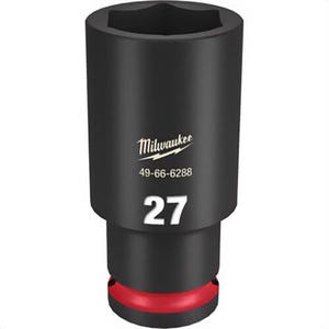 Milwaukee® 49-66-6288 ShockWave™ Impact Duty™ Socket, 1/2 in Hex Drive, 27 mm Deep Socket, 6 Points
