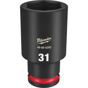 Milwaukee® 49-66-6292 ShockWave™ Impact Duty™ Socket, 1/2 in Hex Drive, 31 mm Deep Socket, 6 Points