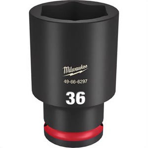 Milwaukee® 49-66-6297 ShockWave™ Impact Duty™ Socket, 1/2 in Hex Drive, 36 mm Deep Socket, 6 Points