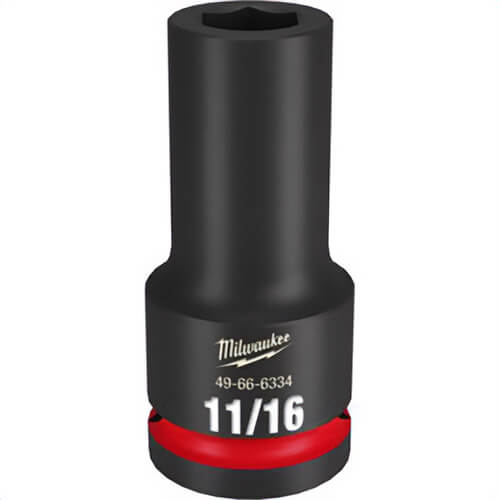 Milwaukee® 49-66-6334 ShockWave™ Impact Duty™ Socket, 3/4 in Hex Drive, 11/16 in Deep Socket, 6 Points