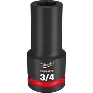 Milwaukee® 49-66-6335 ShockWave™ Impact Duty™ Socket, 3/4 in Hex Drive, 3/4 in Deep Socket, 6 Points