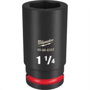 Milwaukee® 49-66-6343 ShockWave™ Impact Duty™ Socket, 3/4 in Hex Drive, 1-1/4 in Deep Socket, 6 Points