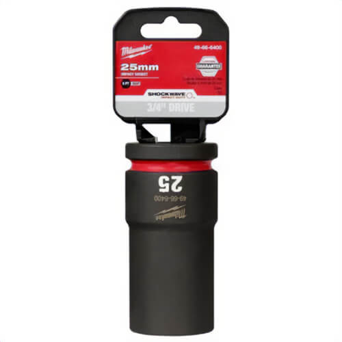 Milwaukee® 49-66-6400 ShockWave™ Impact Duty™ Socket, 3/4 in Hex Drive, 25 mm Deep Socket, 6 Points
