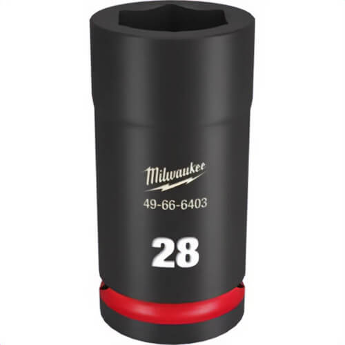 Milwaukee® 49-66-6403 ShockWave™ Impact Duty™ Socket, 3/4 in Hex Drive, 28 mm Deep Socket, 6 Points