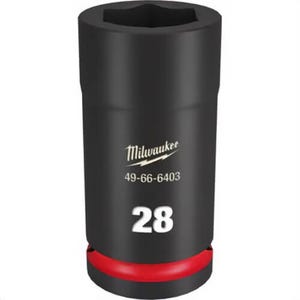 Milwaukee® 49-66-6403 ShockWave™ Impact Duty™ Socket, 3/4 in Hex Drive, 28 mm Deep Socket, 6 Points