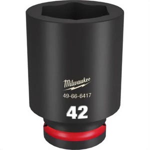 Milwaukee® 49-66-6417 ShockWave™ Impact Duty™ Socket, 3/4 in Hex Drive, 42 mm Deep Socket, 6 Points