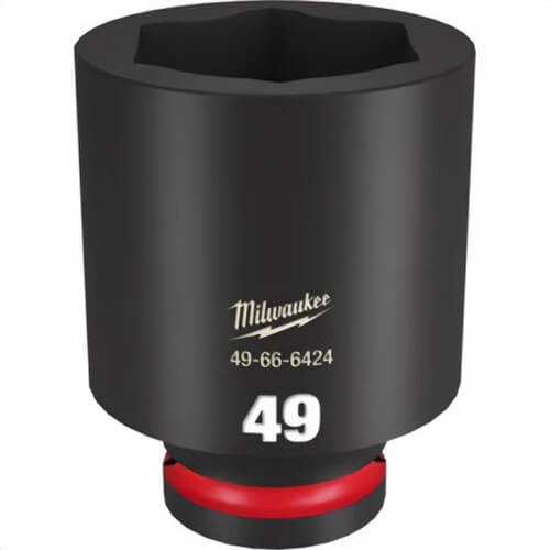 Milwaukee® 49-66-6424 ShockWave™ Impact Duty™ Socket, 3/4 in Hex Drive, 49 mm Deep Socket, 6 Points