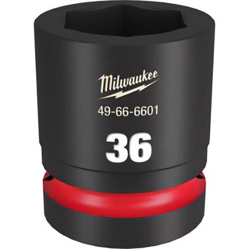 Milwaukee® 49-66-6601 ShockWave™ Impact Duty™ Socket, 1 in Hex Drive, 36 mm Standard Socket, 6 Points