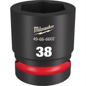 Milwaukee® 49-66-6602 ShockWave™ Impact Duty™ Socket, 1 in Hex Drive, 38 mm Standard Socket, 6 Points