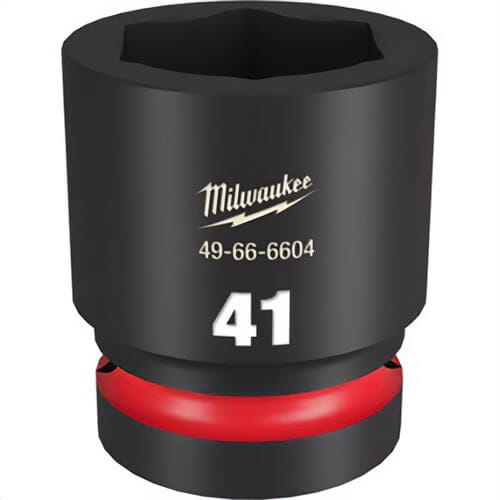 Milwaukee® 49-66-6604 ShockWave™ Impact Duty™ Socket, 1 in Hex Drive, 41 mm Standard Socket, 6 Points