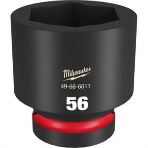 Milwaukee® 49-66-6611 ShockWave™ Impact Duty™ Socket, 1 in Hex Drive, 56 mm Standard Socket, 6 Points