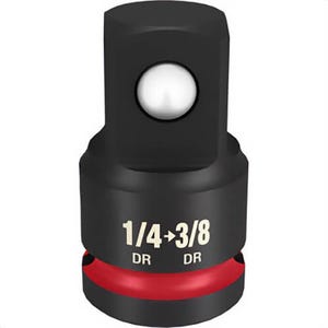 Milwaukee® 49-66-6720 ShockWave™ Impact Duty™ Dual Hole Socket Adapter, Black Oxide, 1/4 in Male Drive, 3/8 in Female Drive