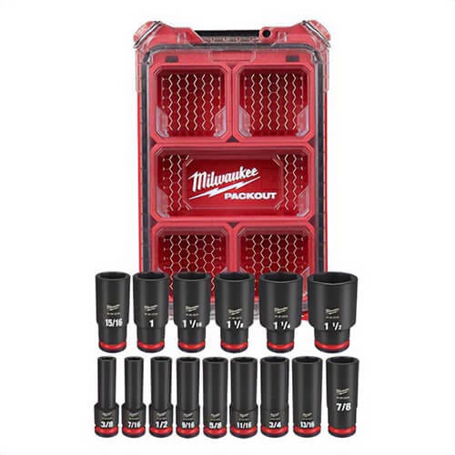 Milwaukee® 49-66-6802 49-66 Socket Packout™ Set, 6 Points, 15 pc
