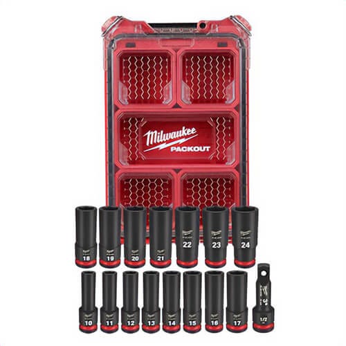 Milwaukee® 49-66-6803 49-66 Socket Packout™ Set, 6 Points, 16 pc