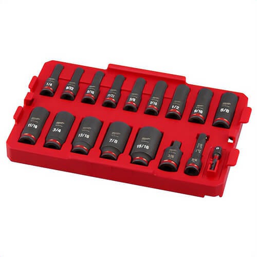 Milwaukee® 49-66-6815 49-66 Socket Tray Set, 6 Points, 17 pc