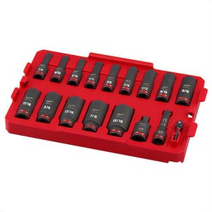 Milwaukee® 49-66-6815 49-66 Socket Tray Set, 6 Points, 17 pc