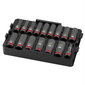 Milwaukee® 49-66-6818 49-66 Socket Tray Set, 6 Points, 15 pc