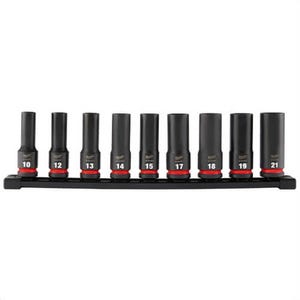 Milwaukee® 49-66-7032 ShockWave™ Impact Duty™ Metric Deep 6-Point Socket Set, 1/2 in Drive, 9 pc