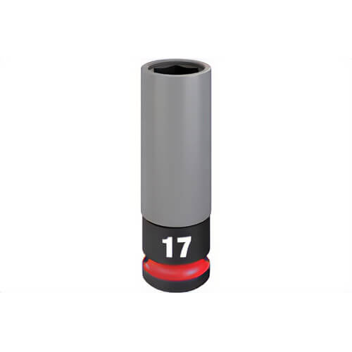 Milwaukee® 49-66-7802 Shockwave Impact Duty™ Lug Nut Wheel Socket, 1/2 Drive, 17 mm Metric