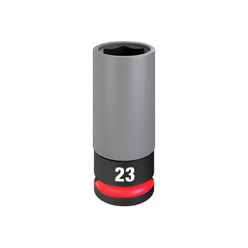 Milwaukee® 49-66-7808 Shockwave Impact Duty™ Lug Nut Wheel Socket, 1/2 Drive, 23 mm Metric