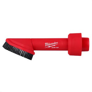 Milwaukee® 49-90-2021 Air-Tip™ 360° Rotating Corner Universal Utility Brush Tool, 2-1/2 in dia, Plastic Brush, Red