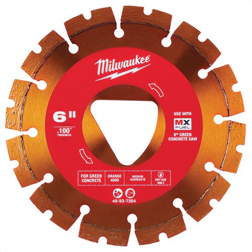 Milwaukee® 49-93-7264 Green Concrete Diamond Blades, Aggregate Hardness: Medium