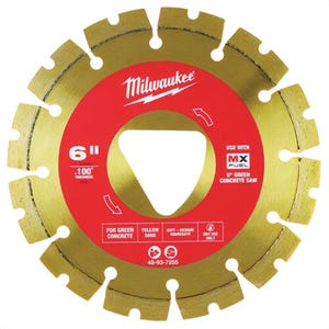 Milwaukee® 49-93-7265 Green Concrete Diamond Blades, Aggregate Hardness: Soft - Medium