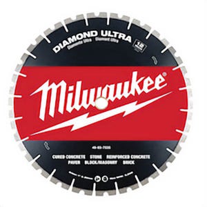 Milwaukee® MX Fuel™ 49-93-7535 Ultra Segmented Diamond Blade, 12 in dia Blade, 1/8 in W, 1 in, 20 mm Arbor/Shank, Wet/Dry Cutting