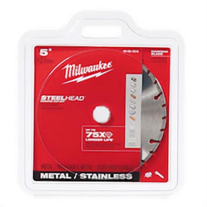 Milwaukee® SteelHead™ 49-93-7810 Segmented diamond Cut-Off Blade, 5 in dia Blade, 5/8 to 7/8 in Arbor/Shank, Dry Cutting