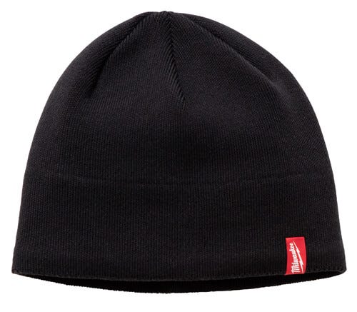 Milwaukee® 502B Fleece Lined Beanie, Abrasion and Snag Resistant, 98% Polyester, 2% Spandex, Black, One Size