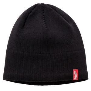 Milwaukee® 502B Fleece Lined Beanie, Abrasion and Snag Resistant, 98% Polyester, 2% Spandex, Black, One Size
