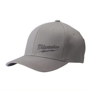 Milwaukee® 504GLXL Flexfit® Lightweight Unisex Fitted Hat, L/XL, Gray, 63% Polyester, 34% Cotton, 3% Spandex