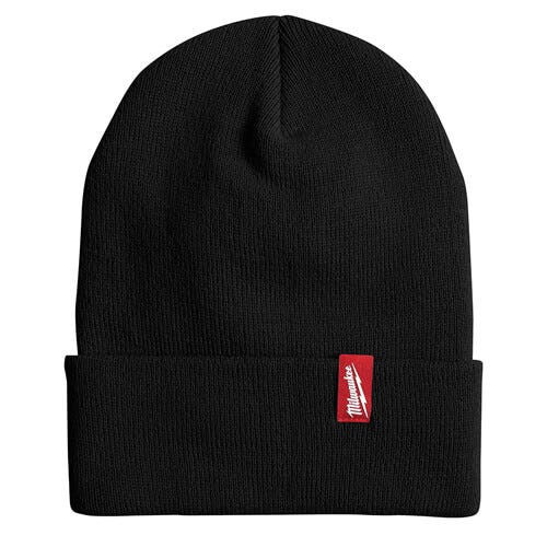 Milwaukee® 506B Acrylic Cuffed Beanie, Lightweight, Flexible Rib Knit, Insulated Acrylic Fabric, Wind and Water Resistant, Black